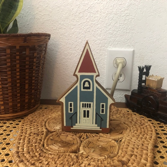 Primitive Wooden Church Wall Sitter/Plaque Vintage - Picture 2 of 11